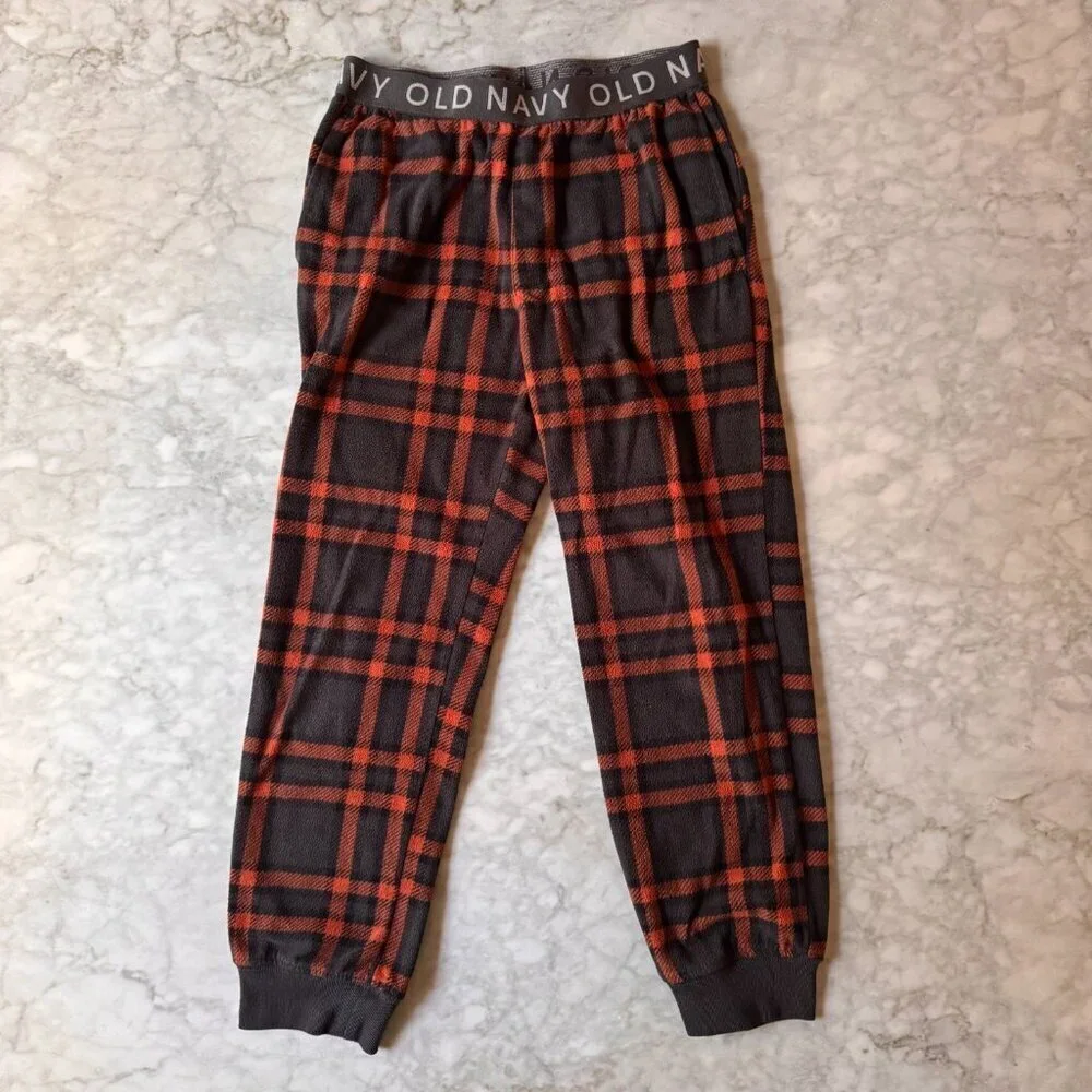 Lot of 4 Old Navy Boys Flannel Pajama Pants & Shirt Size M (8) Plaid Christmas